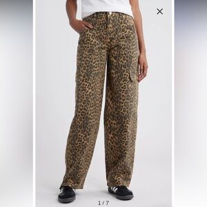 Damson Madder Leopard Cargo Jeans Size 2 NWT